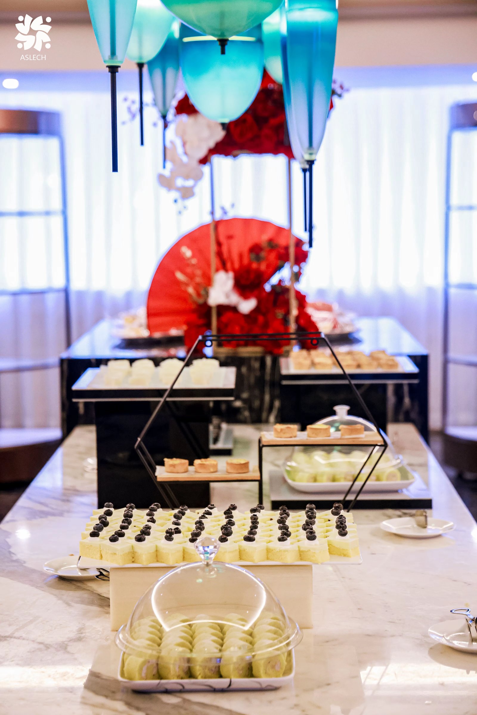 Culinary hospitality display prepared for conference guests